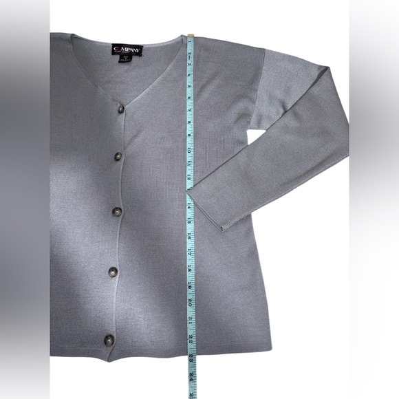 Ellen Tracy Company Light Blue Women's Cardigan Size Small Petite - Picture 7 of 7